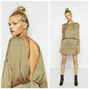 Zara Gold Mini Dress